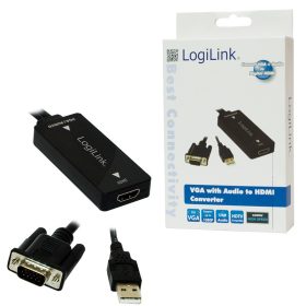 LogiLink VGA -> HDMI-A+3.5 mm+Micro-USB adapter (CV0060)