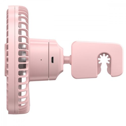 Baseus Natural Wind mágneses autós ventilátor fejtámlához (rózsaszín)