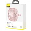 Baseus Natural Wind mágneses autós ventilátor fejtámlához (rózsaszín)