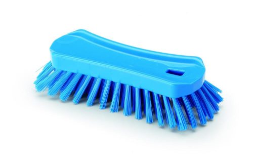 Igeax élelmiszeripari ergonómikus kézi súroló kefe kék 0,5mm közepes sörtével