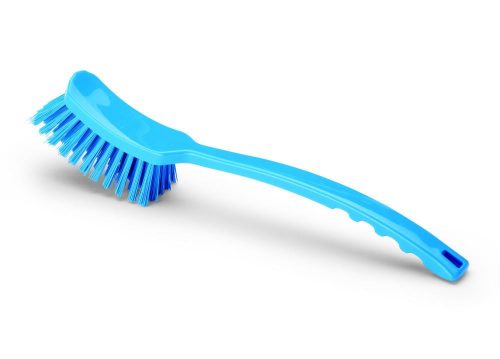 Igeax élelmiszeripari kézi kefe hosszú nyéllel kék 0,5mm közepes sörtével