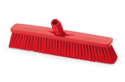 Igeax élelmiszeripari tolóseprű, partvis fej, 45cm, 0,3mm puha sörtével, piros