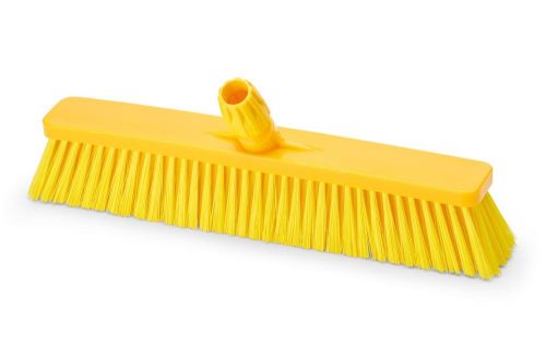 Igeax élelmiszeripari tolóseprű, partvis fej, 45cm, 0,3mm puha sörtével, sárga