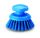 Igeax élelmiszeripari ergonómikus kézi súroló kefe kerek kék, 0,5mm közepes sörtével