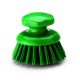 Igeax élelmiszeripari ergonómikus kézi súroló kefe kerek zöld, 0,5mm közepes sörtével