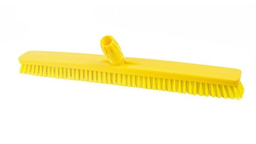 Igeax élelmiszeripari padlósúrolókefe rövid sörte 60cm széles sárga,, 0,75mm kemény sörtével