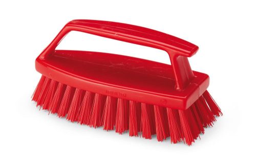 Igeax élelmiszeripari kézi kefe markolattal piros, 0,75mm kemény sörtével