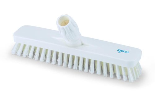 Igeax élelmiszeripari padlósúrolókefe 30cm széles fehér, 0,5mm közepes sörtével