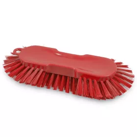   Igeax élelmiszeripari ergonomikus kézi kefe, nagy méretű, lekerekített végekkel, piros
