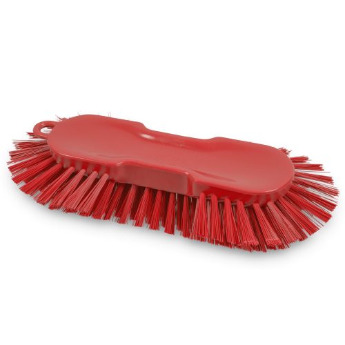 Igeax élelmiszeripari ergonomikus kézi kefe, nagy méretű, lekerekített végekkel, piros