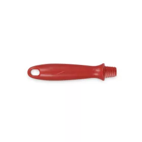   Igeax élelmiszeripari menetes nyél, rövid, piros, 15cm, lehúzóhoz, csőtisztító keféhez
