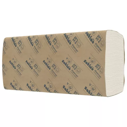 Satino Wepa Liquify V hajtogatott kéztörlő 2 rétegű, cellulóz 24x21 cm 12x336lap/zsák (4032 lap)