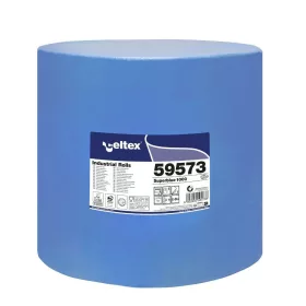   Celtex Superblue 1000 ipari törlő cellulóz, kék, 3 rétegű, 360m, 1000 lap, 36x36cm, 1 tekercs/zsugor
