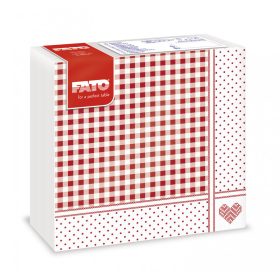   Fato Sztár szalvéta Shabby Red 2 rétegű 38x38cm 40szál/csomag