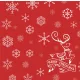 Fato Sztár karácsonyi szalvéta Christmas Deer Red 2 rétegű 38x38cm 40 szál/csomag