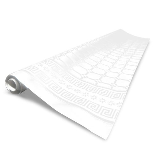 Fato Asztalterítő tekercs 12x10m fehér nyomott mintás