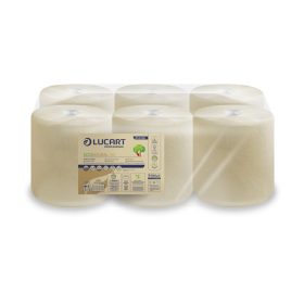   Lucart ECO Natural tekercses kéztörlő 2 rétegű, 450lap, 135m, 6tekercs/zsugor, 48zsugor/raklap
