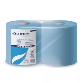   Lucart strong blue 252 ipari törlőkendő  681 lap/tekercs 2 tekercs/zsugor