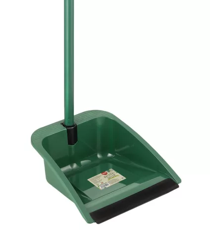 Fass Natural Green nyeles szemeteslapát gumi éllel zöld
