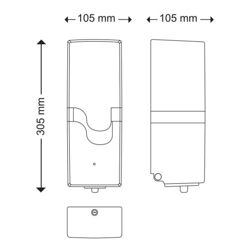 Celtex E-Control szenzoros kézfertőtlenítő gél adagoló ABS fekete
