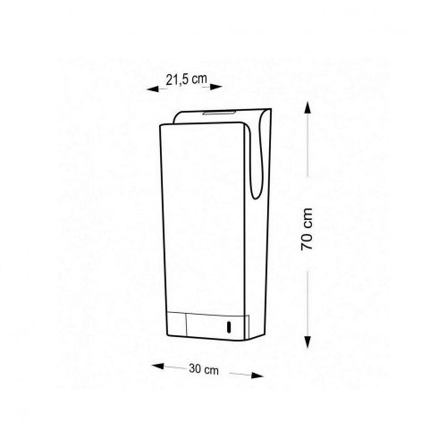 Légpengés, airblade, kézbedugós kézszárító ABS műanyag 1850W
