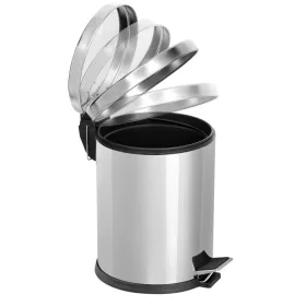   Rozsdamentes acél pedálos szemetes, záródás csillapítóval, 20L, fényes