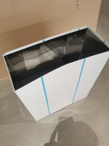 Falra szerelhető rozsdamentes 23 L szemetes 15,5x35x43,5cm - SÉRÜLT