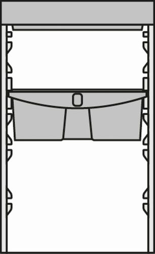 Filmop Alpha 6103 takarítókocsi 4x4L + 2x15L vödörrel, zsáktartóval, zárható szekrénnyel