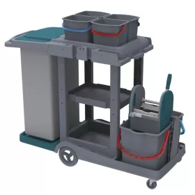   Herkules Classic Takarító kocsi műanyag, 2x18l-es + 4x5L-es vödörrel