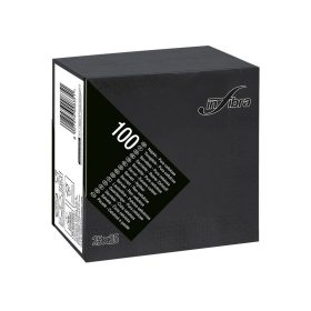 Infibra Szalvéta 25x25cm fekete 2réteg 100lap/csomag