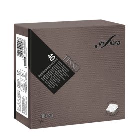   Infibra Szalvéta 38x38cm csokoládé barna 2 réteg 40 lap/csomag