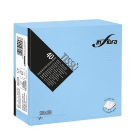   Infibra Szalvéta 38x38cm Világoskék 2 réteg 40 lap/csomag
