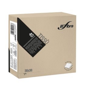 Infibra Szalvéta 38x38cm greige 2 réteg 40 lap/csomag