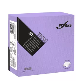 Infibra Szalvéta 38x38cm Lila 2 réteg 40 lap/csomag