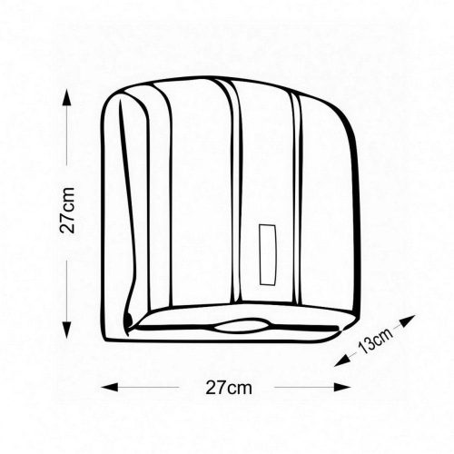 Vialli V hajtogatott kéztörlő adagoló ABS műanyag, fekete
