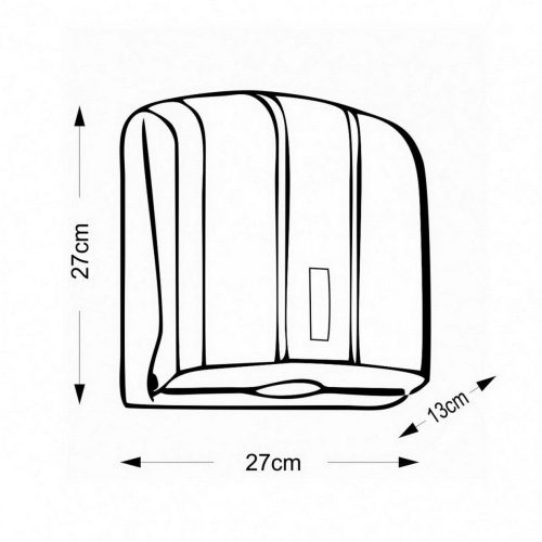Vialli V hajtogatott kéztörlő adagoló ABS műanyag, fehér