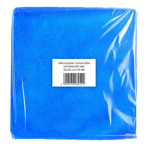 Mikroszálas törlőkendő 32x32cm 300g/m2 kék 10 db-os