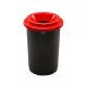 Plafor ECO kerek, henger szemetes 50L fekete/piros