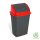 Planet Billenőfedeles szemetes kuka, műanyag, antracit/piros, 50 L