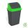 Planet Billenőfedeles szemetes kuka, műanyag, antracit/zöld, 50 L