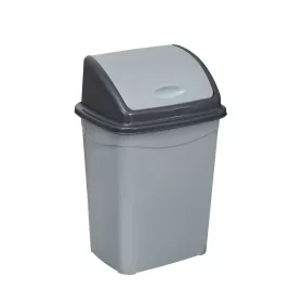   Planet Billenőfedeles szemetes kuka, műanyag, szürke/antracit, 50 L