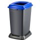 Planet Szelektív hulladékgyűjtő konténer, műanyag, nyitott fedeles, kék, 50L