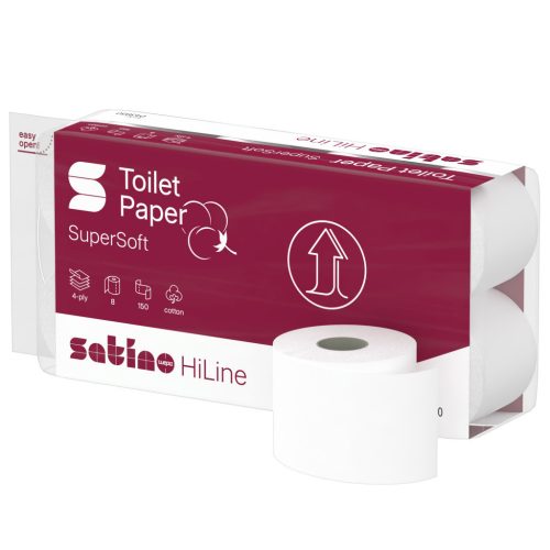Satino Wepa Prestige toalettpapír, 4 rétegű, 150 lapos, 8 tekercs/csomag, 8 csomag/zsák