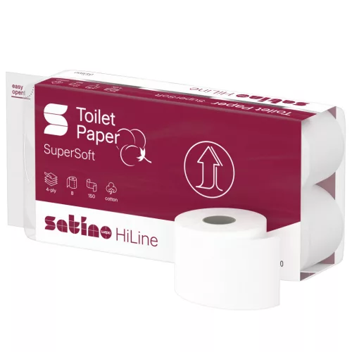 Satino Wepa Prestige toalettpapír, 4 rétegű, 150 lapos, 8 tekercs/csomag, 8 csomag/zsák