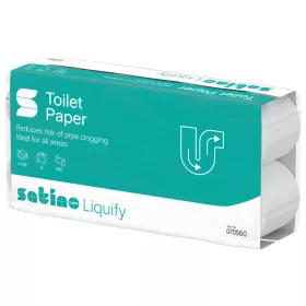   Satino Wepa Liquify toalettpapír 3 rétegű, fehér, 250lap, 8 tekercs/csomag, 8 csomag/zsák