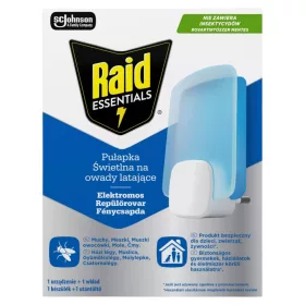   Raid Essential Elektromos repülőrovar fénycsapda Készülék+UTÁNTÖLTŐ