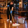 Multi mop ovális vödör 13 liter + csavaró szürke-bordó színben
