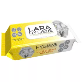   Lara Hygiene Multi Surface nedves törlőkendő Fürdőszobai és általános felületre 50 lap/csomag