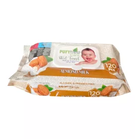 Pufy Fresh nedves törlőkendő 120db/csg almond milk