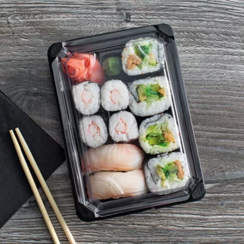 Sushi tálca tetővel 220x135x20 (50/400)